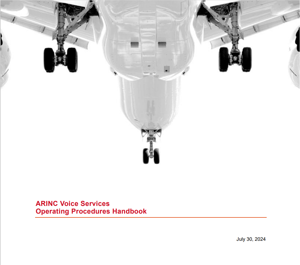 Aviation Voice Services Operating Procedures Handbook